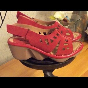 Red Wedge Shoes
